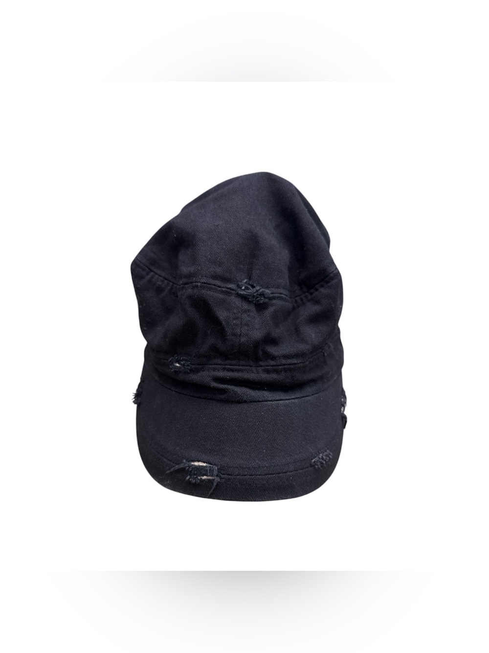 Black Distressed Cap - Unbranded